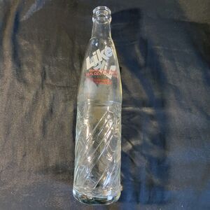 Vintage 1970s Like Cola Glass Soda Bottle 16 oz Pint Swirl Star Embossed 7Up Co